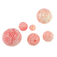 Perline Vongola gigante, tridacna, Cerchio, Inciso, formato differente per scelta, rosa, Venduto da lotto