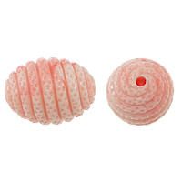 Giant Clam perle, Fluted Giant, Oval, Izrezbaren, hammered, roze, 21x15mm, Rupa:Približno 2mm, 10računala/Lot, Prodano By Lot