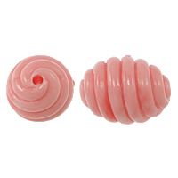 Giant Clam perle, Fluted Giant, Oval, Izrezbaren, roze, 14x11mm, Rupa:Približno 1.2mm, 20računala/Lot, Prodano By Lot
