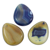 Lace Agate Pendants Teardrop mixed colors Approx 2mm Sold By Bag