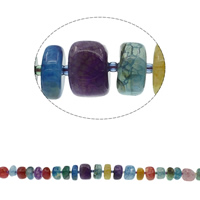 Natürliche Drachen Venen Achat Perlen, Drachenvenen Achat, abgestufte Perlen, gemischte Farben, 15x10mm, 22x13mm, Bohrung:ca. 1mm, 33PCs/Strang, verkauft per ca. 20.5 ZollInch Strang