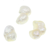 Perle perline Keishi coltivate d'acqua dolce, perla d'acquadolce coltivata naturalmente, naturale, bianco, 14-20mm, Foro:Appross. 0.8mm, Appross. 180PC/kg, Venduto da kg