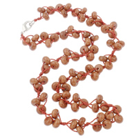 Goldstone Necklace with Nylon Cord zinc alloy lobster clasp Rondelle Sold Per Approx 19.5 Inch Strand