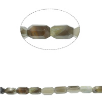 agata grigio perla, sfaccettati, 10x29mm, Foro:Appross. 1mm, Appross. 54PC/filo, Venduto per Appross. 16.1 pollice filo