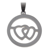 Stainless Steel Pendants Flat Round original color Approx Sold By Bag