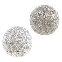 Brass Stardust Beads Round platinum color plated nickel lead & cadmium free 10mm Approx 2mm Sold By Lot
