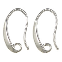 Brass Hook Earwire platinum color plated with loop nickel lead & cadmium free Approx 1.5mm Sold By Lot