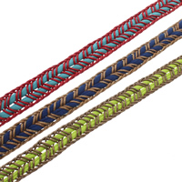 Bomuld Cord, med Vokset Cotton Cord, flettet, flere farver til valg, 14.5x3mm, 100m/Bag, Solgt af Bag
