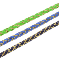 Kožené kabel, PU, pletený, více barev na výběr, 6.5mm, 50m/Bag, Prodáno By Bag