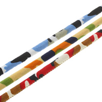 Etnisk bomullsband, Bomull, kamouflage, fler färger för val, 7x6mm, 100m/Bag, Säljs av Bag