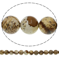 Tree Agate perler, Runde, naturlig, forskellig størrelse for valg, Hole:Ca. 1mm, Længde Ca. 15.7 inch, Solgt af Bag