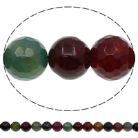 Naturlig Drage Veins Agate perler, Runde, forskellig størrelse for valg & facetteret, blandede farver, Hole:Ca. 1mm, Længde Ca. 15.7 inch, Solgt af Bag