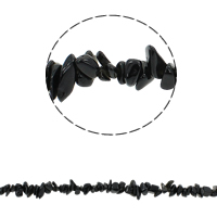 Chips de pierres précieuses, agate noire, 5-8mm, Trou:Environ 0.8mm, Environ 260PC/brin, Vendu par Environ 34.6 pouce brin