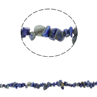 Chips de pierres précieuses, lapis lazuli naturel, 5-8mm, Trou:Environ 0.8mm, Environ 260PC/brin, Vendu par Environ 33.8 pouce brin