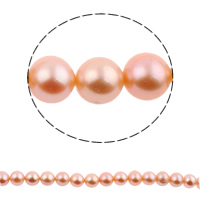 Bulvių išauginti gėlavandenių perlų karoliukai, Gėlo vandens perlų, Bulvė, natūralus, rožinis, 10-11mm, Skylė:Apytiksliai 0.8mm, Parduota už Apytiksliai 15.3 Inch Strand