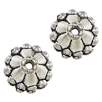 Zinc Alloy Bead Cap Flower antique silver color plated nickel lead & cadmium free Approx 1mm Sold By Lot