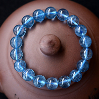 quartz clair bracelet, Rond, bracelet perlé & normes différentes pour le choix, Longueur Environ 7.5 pouce, Vendu par lot