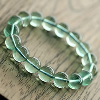 Natural Fluorite Bracelet Round green Sold By Lot
