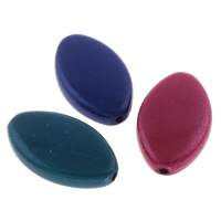 Miracle akryl perler, Horse Eye, malede, mirakel, blandede farver, 14x23x5mm, Hole:Ca. 1mm, Ca. 358pc'er/Bag, Solgt af Bag