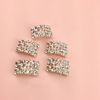 Hair Accessories DIY Findings Zinc Alloy gold color plated with rhinestone nickel lead & cadmium free Sold By Lot