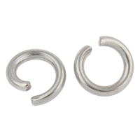 Rozsdamentes acél nyitott gyűrű, Stainless Steel, az eredeti szín, 7x1.2mm, Lyuk:Kb 5mm, 10000PC-k/Bag, Által értékesített Bag