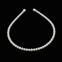 Freshwater Pearl Hair Band Potato natural white 6-7mm Sold By PC