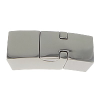 Stainless Steel Magnetic Clasp Rectangle original color Approx 6mm Sold By Lot