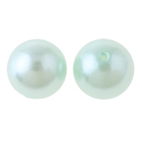 ABS plast pärla Bead, Rund, ljusgrön, 14mm, Hål:Ca 2mm, Ca 410PC/Bag, Säljs av Bag