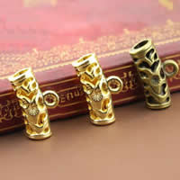 Zinc Alloy Bail Beads Tube plated hollow nickel lead & cadmium free 22mm Approx 2mm 5mm Sold By Lot