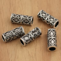 Thailand Sterling Silver Large Hole Bead Column Approx 3.4mm Sold By Lot