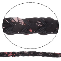 Этническая хлопковый шнур, Хлопок, с Вощеная хлопок шнур, плетеный, 20x9mm, 50м/сумка, продается сумка