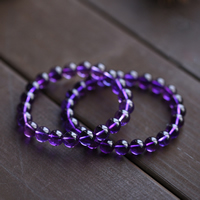 Amethyst Bracelet Round natural February Birthstone Grade AAAAA Sold Per Approx 7.5 Inch Strand