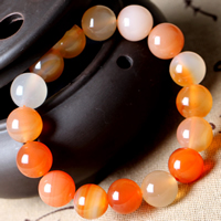 Red Agate Bracelets Round natural Length Approx 7.5 Inch Sold By Lot
