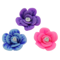 Polymer Clay Flower handmade mixed colors 15mm Approx 1-1.5mm Sold By Bag