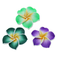 Koraliki z gliny polimerowej, Glina polimerowa, Kwiat, Ręcznie robione, różnej wielkości do wyboru, mieszane kolory, otwór:około 1-1.5mm, 100komputery/torba, sprzedane przez torba