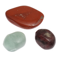 Смешанные Бусины Gemstone, Полудрагоценный камень, натуральный, разнообразный & нет отверстия, 11x14x7mm-18x27x6mm, 128x120x12mm, 12Ящики/Лот, 25ПК/Box, продается Лот