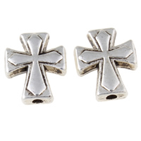 Zinc Alloy Jewelry Beads Cross antique silver color plated nickel lead & cadmium free Approx 1mm Approx Sold By KG