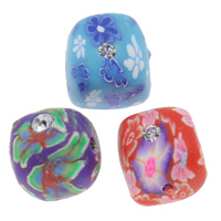 Polymer Clay Beads handmade with rhinestone & mixed Approx 1mm Sold By Bag