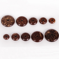 Coconut Beads Coco Flat Round natural nickel lead & cadmium free Sold By Lot