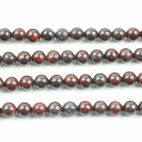Jaspis Brecciated Perle, rund, natürlich, verschiedene Größen vorhanden, frei von Nickel, Blei & Kadmium, Bohrung:ca. 0.8mm, verkauft von Menge