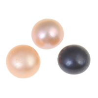 Perles nacres de culture d'eau douce demi percées , perle d'eau douce cultivée, dôme, semi-foré, plus de couleurs à choisir, Niveau AA, 5-5.5mm, Trou:Environ 0.8mm, 80pairescouple/sac, Vendu par sac