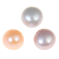 Perlas Freshwater Perforadas, Perlas cultivadas de agua dulce, Cúpula, perforado medio, más colores para la opción, Grado AA, 6.5-7mm, agujero:aproximado 0.8mm, 52parespareja/Bolsa, Vendido por Bolsa