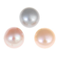 Cultured Half Drilled Freshwater Pearl Beads Dome half-drilled Grade AA 8.5-9mm Approx 0.8mm Sold By Bag