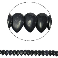 Blå Goldstone perler, Teardrop, naturlig, 22x31x5mm, Hole:Ca. 1mm, Ca. 23pc'er/Strand, Solgt Per Ca. 15.5 inch Strand