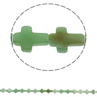 Green Aventurine Beads Cross natural Approx 1mm Approx Sold Per Approx 16.5 Inch Strand