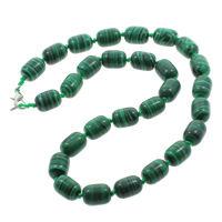 Malachite Necklace zinc alloy lobster clasp Column Sold Per Approx 18 Inch Strand