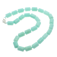 Amazonite Necklace zinc alloy lobster clasp Column natural Sold Per Approx 15.5 Inch Strand
