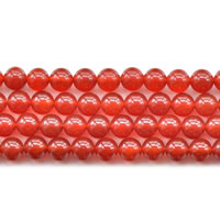 Natural Red Agate Beads, Round, different size for choice, Length:Approx 15 Inch, Sold By Lot