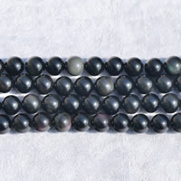 Perles obsidienne noire, Obsidien noir, Rond, normes différentes pour le choix, Longueur Environ 15 pouce, Vendu par lot