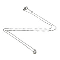 Nehrđajućeg čelika, nakit ogrlice, Nehrđajući čelik, ovalni lanac & s kubni cirkonij, izvorna boja, 5.5x6x3mm, 1.5mm, Dužina Približno 16 inčni, 3pramenovi/Lot, Prodano By Lot
